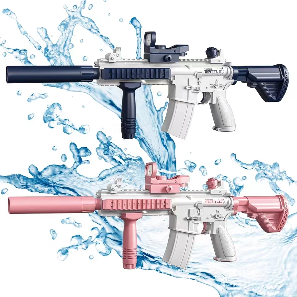 Kids Outdoor Water Toys - 성인용 M416 전동 물총, 강력한 분사,