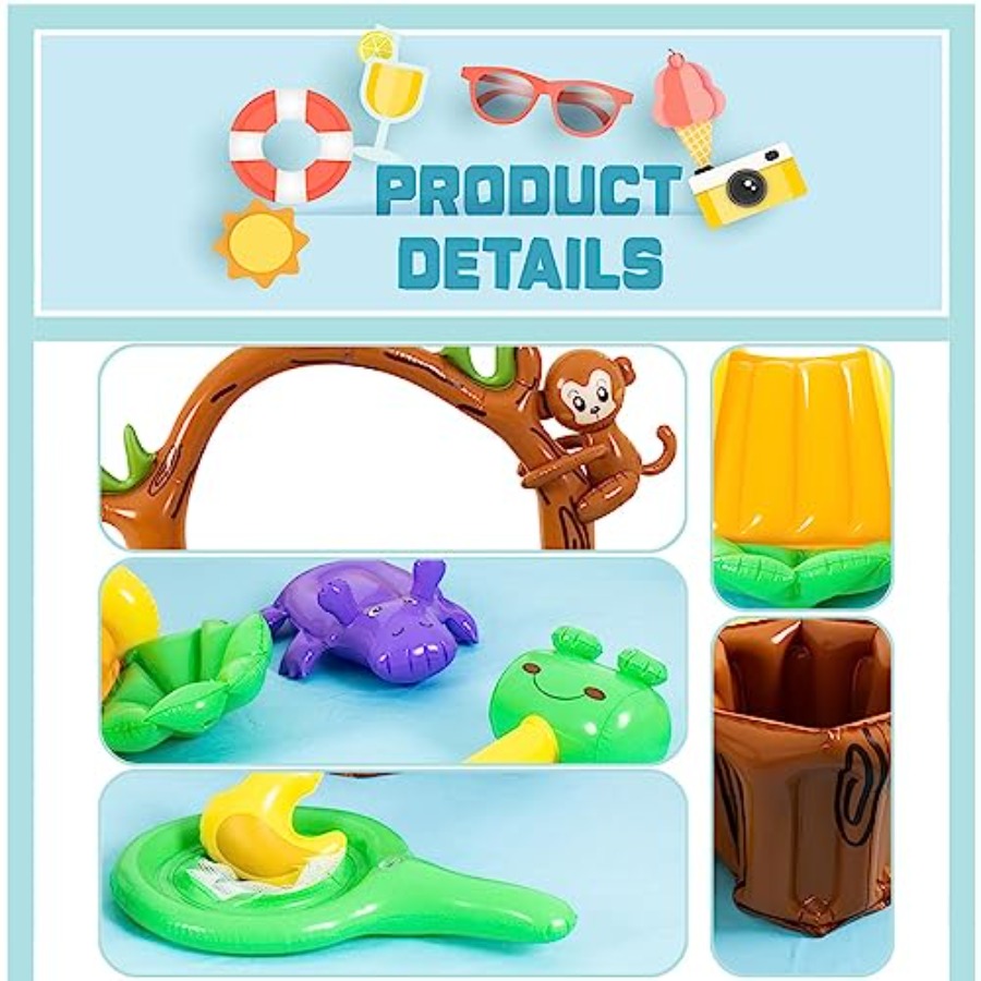 야외용 풍선 정글 동물 놀이 센터 (뒷마당 정원용):  - Kids Outdoor Garden Toys 리뷰 및 가격