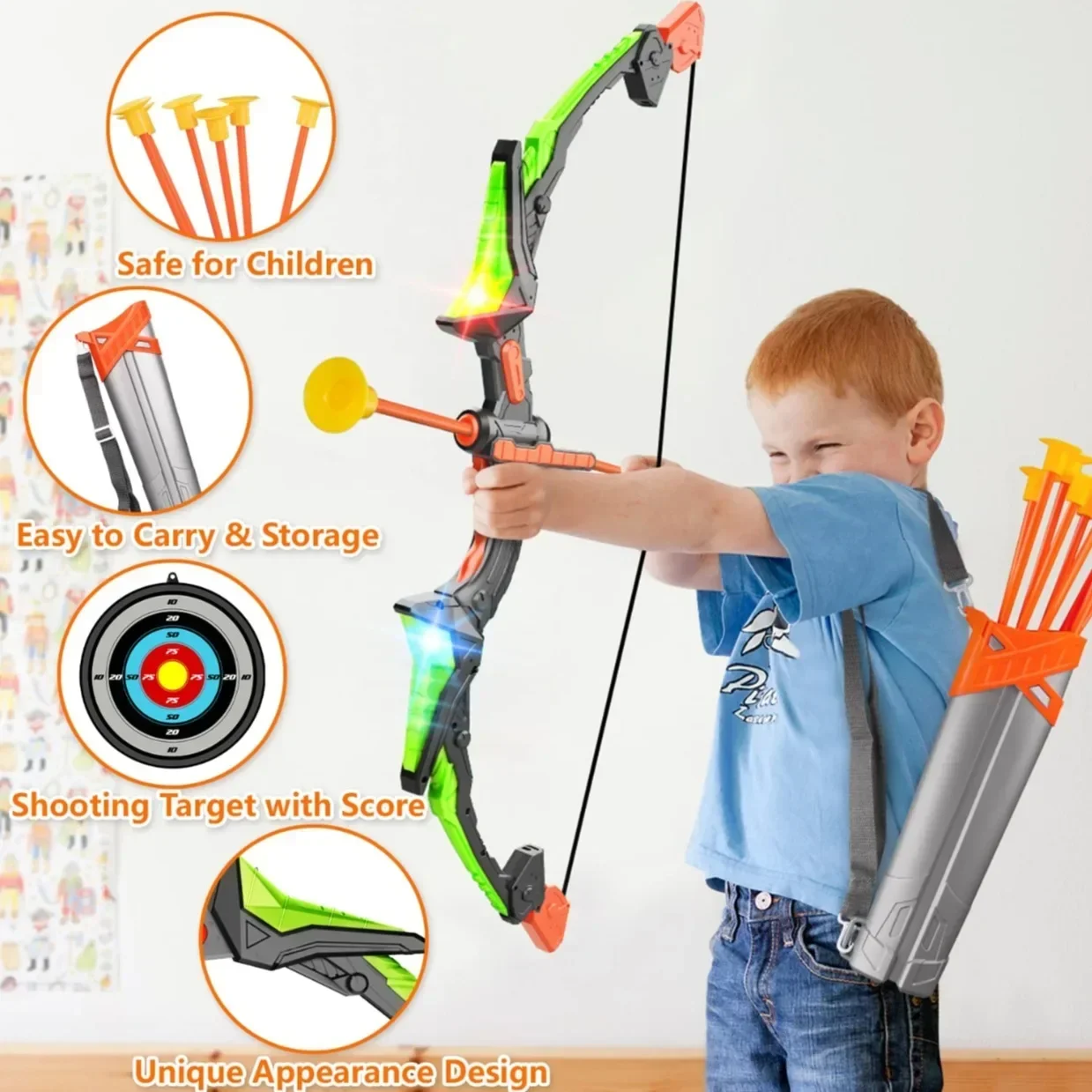 어린이 야외 사격 장난감 활과 화살 라이트업 양궁 세트 - Kids Outdoor Archery Set 리뷰 및 가격