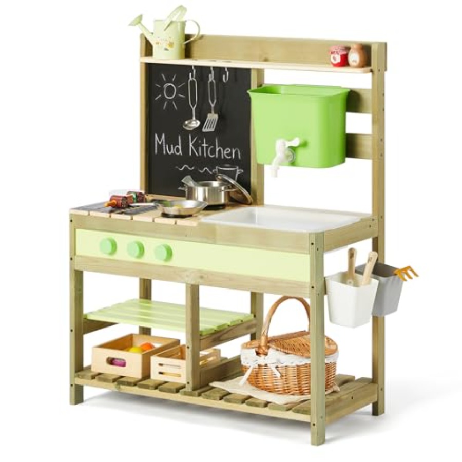 어린이용 야외 진흙놀이 주방: 4.8L 물탱크 싱크대가 - Kids Outdoor Mud Table 리뷰 및 가격