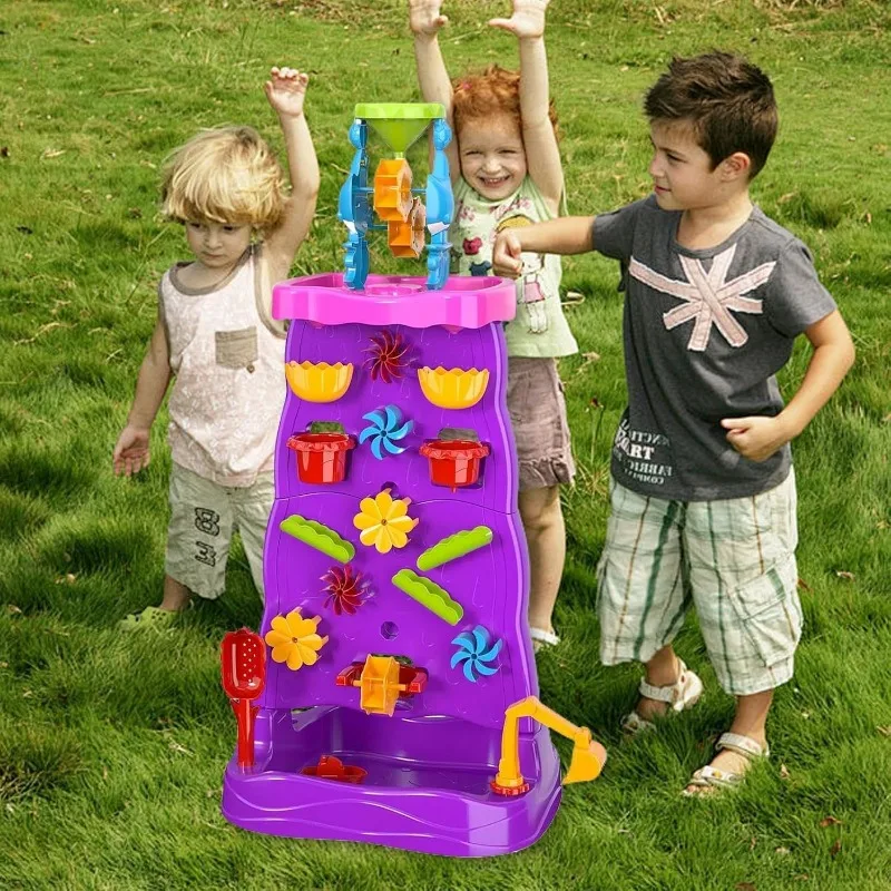 어린이용 워터 테이블 양면 폭포 모래 놀이 세트 야외  - Kids Outdoor Learning Activities 리뷰 및 가격