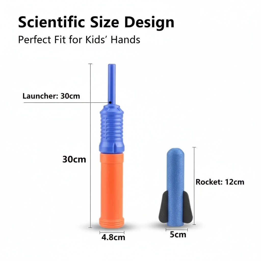 3/7pcs 재미있는 손으로 밀어 올리는 로켓 발사기  - Kids Outdoor Garden Toys 리뷰 및 가격