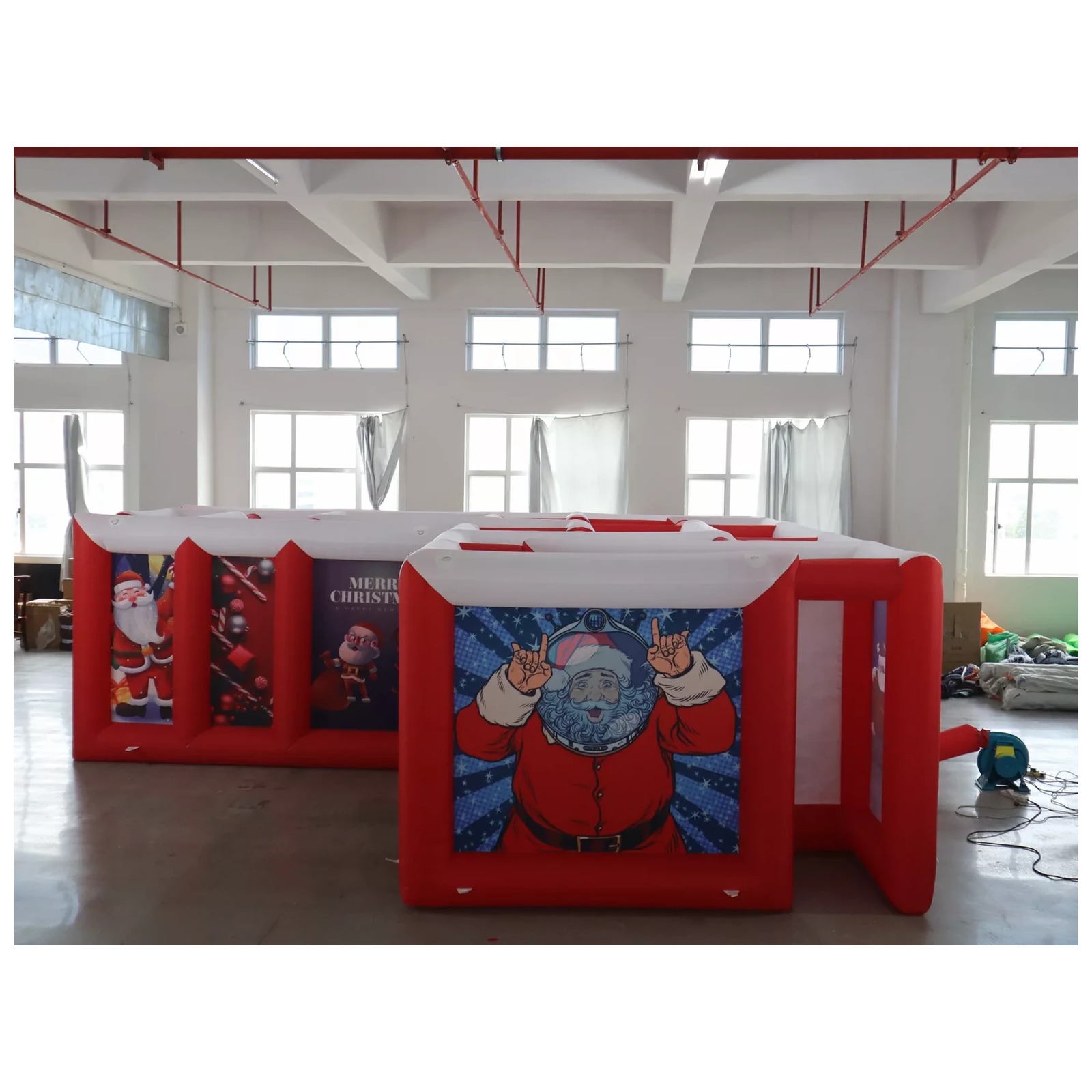대형 빨간색과 흰색 평평한 지붕의 에어바운스 미로 3X - Kids Outdoor Games 리뷰 및 가격