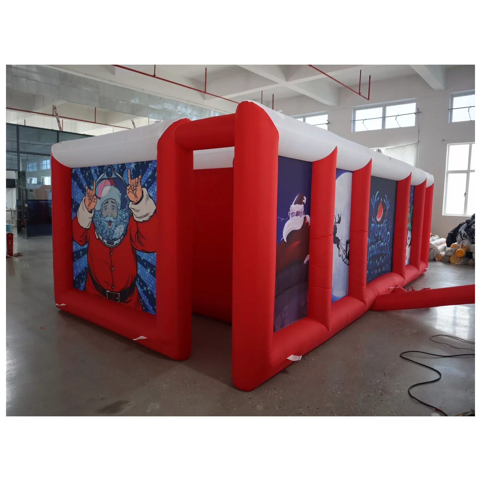 대형 빨간색과 흰색 평평한 지붕의 에어바운스 미로 3X - Kids Outdoor Games 리뷰 및 가격